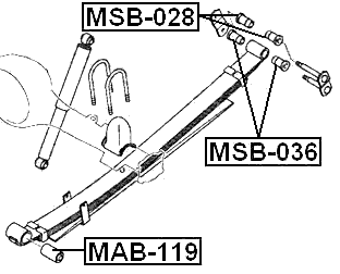 MAB-119 - REAR LEAF SPRING BUSHING
