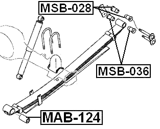 MAB-124 - REAR LEAF SPRING BUSHING