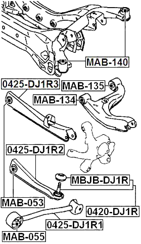 MAB-135 - BUSHING, REAR UPPER CONTROL ARM