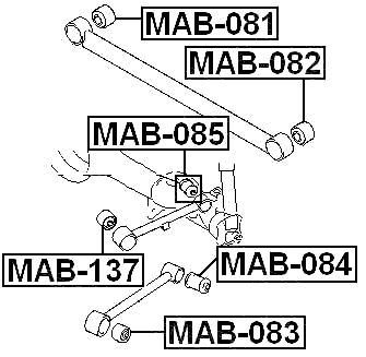 MAB-137 - BUSHING, REAR UPPER TRAILING ROD (HYDRO)