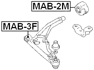 MAB-3F - FRONT BUSHING, FRONT CONTROL ARM
