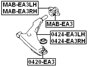 MAB-EA3 - REAR BUSHING, FRONT CONTROL ARM (HYDRO)