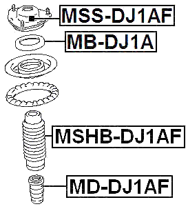 MB-DJ1A - FRONT SHOCK ABSORBER BEARING