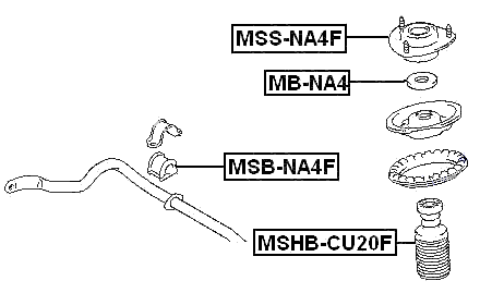 MB-NA4 - FRONT SHOCK ABSORBER BEARING