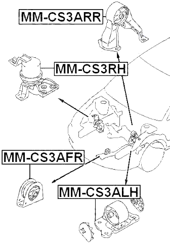 MM-CS3ALH - LEFT ENGINE MOUNT AT