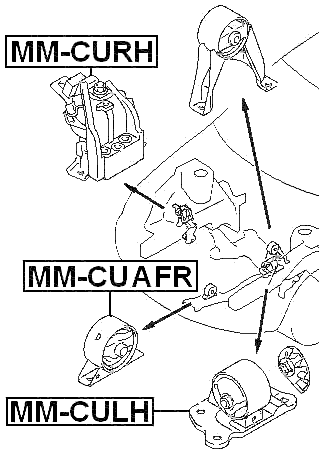 MM-CULH - LEFT ENGINE MOUNT (HYDRO)