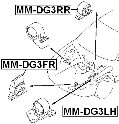 MM-DG3FR - FRONT ENGINE MOUNT AT