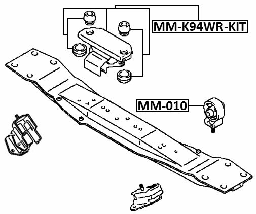 MM-K94WR-KIT - TRANSMISSION MOUNT