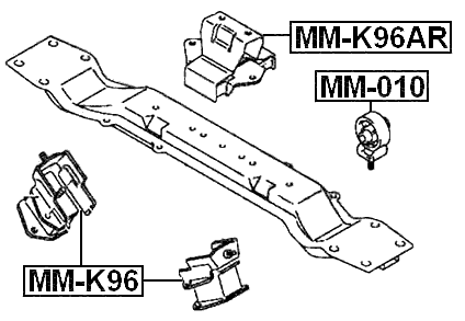 MM-K96AR - REAR ENGINE MOUNT AT