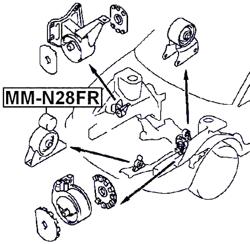 MM-N28FR - FRONT ENGINE MOUNT