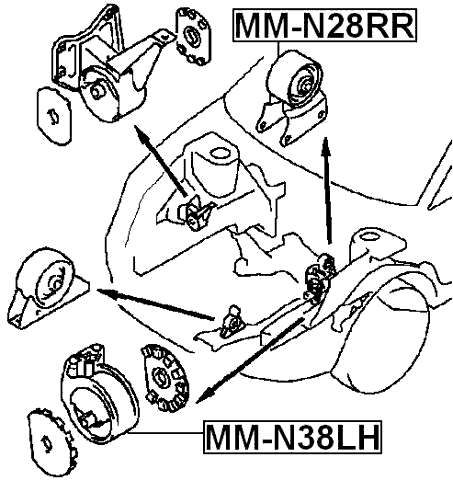 MM-N28RR - REAR ENGINE MOUNT