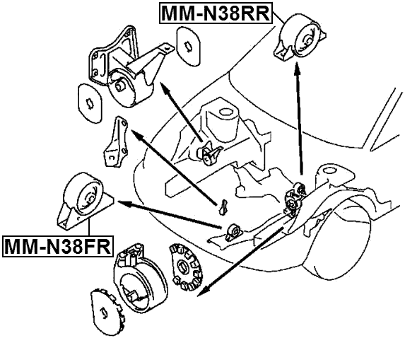 MM-N38FR - FRONT ENGINE MOUNT