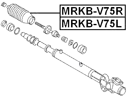MRKB-V75L - STEERING RACK BOOT LEFT