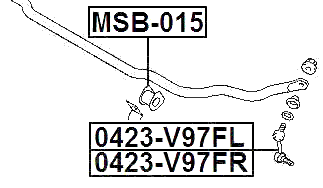 MSB-015 - FRONT STABILIZER BAR BUSH D29