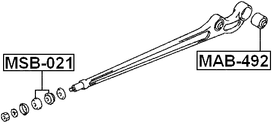 MSB-021 - TRAILING ARM FRONT BUSHING