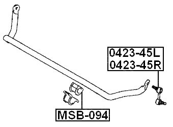 MSB-094 - FRONT STABILIZER BAR BUSH D28