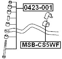 MSB-CS5WF - FRONT STABILIZER BAR BUSH D25