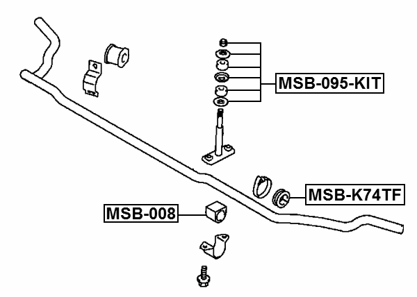 MSB-K74TF - FRONT STABILIZER BAR BUSH