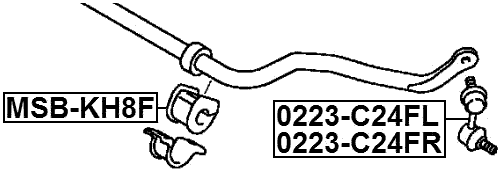 MSB-KH8F - FRONT STABILIZER BAR BUSH D27