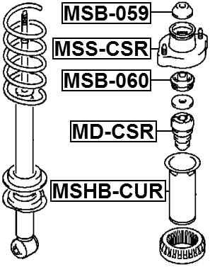 MSHB-CUR - REAR SHOCK ABSORBER BOOT