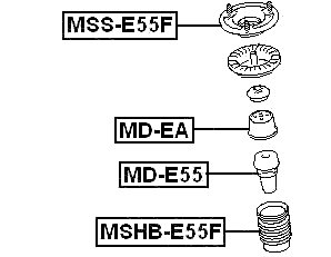 MSHB-E55F - FRONT SHOCK ABSORBER BOOT