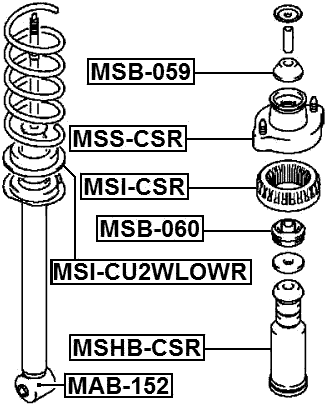MSI-CU2WLOWR - REAR SPRING LOWER SEAT