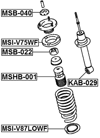 MSI-V87LOWF - SPRING LOWER SEAT