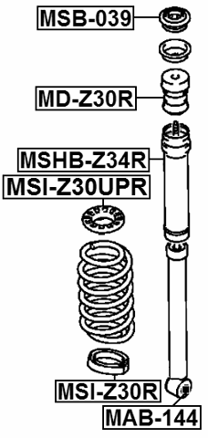 MSI-Z30UPR - REAR SPRING UPPER SEAT