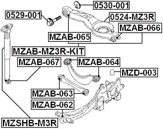 MZAB-063 - REAR ROD BUSHING