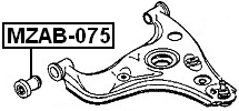 MZAB-075 - FRONT BUSHING, FRONT CONTROL ARM