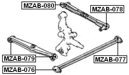 MZAB-079 - REAR TRANSVERSE ROD BUSHING