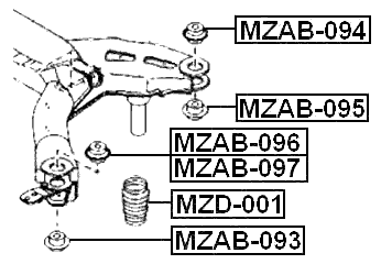 MZAB-095 - REAR CROSSMEMBER BUSHING