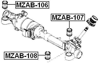 MZAB-107 - STEERING RACK BUSHING