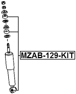 MZAB-129-KIT - FRONT SHOCK ABSORBER BUSHING KIT