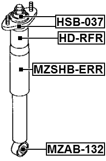 MZAB-132 - BUSHING, REAR SHOCK ABSORBER