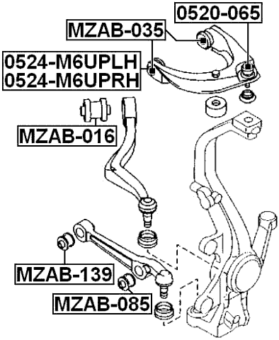 MZAB-139 - BUSHING, FRONT LOWER CONTROL ARM