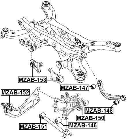 MZAB-148 - REAR ROD BUSHING