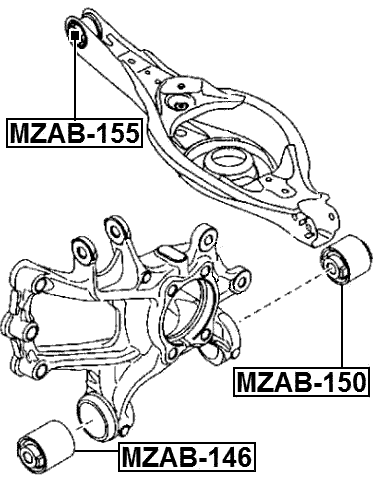 MZAB-155 - BUSHING, REAR LOWER CONTROL ARM