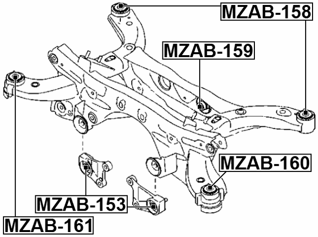 MZAB-161 - REAR CROSSMEMBER BUSHING