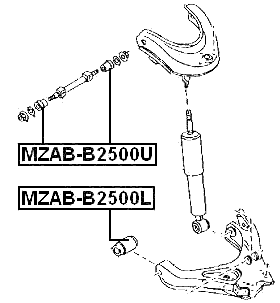 MZAB-B2500L - BUSHING, FRONT LOWER CONTROL ARM