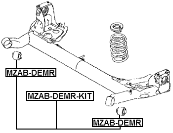 MZAB-DEMR-KIT - REAR CROSSMEMBER BUSHING KIT