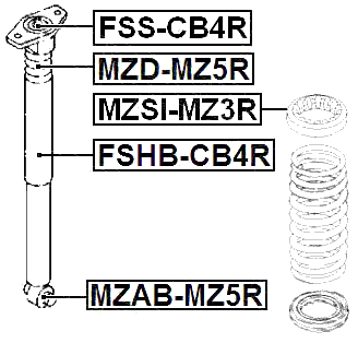 MZAB-MZ5R - BUSHING, REAR SHOCK ABSORBER