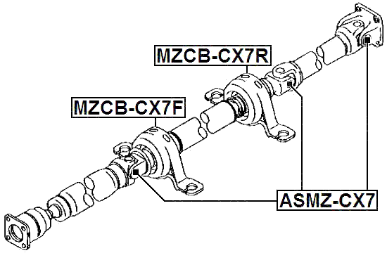 MZCB-CX7R - DRIVE SHAFT BEARING