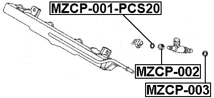 MZCP-001-PCS20 - O-RING FUEL INJECTOR PCS 20