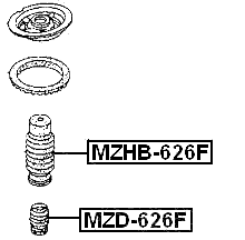 MZD-626F - FRONT SHOCK ABSORBER JOUNCE BUMPER
