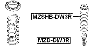 MZD-DW3R - REAR SHOCK ABSORBER JOUNCE BUMPER