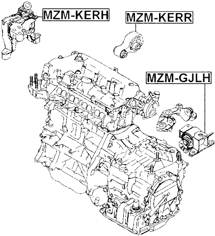 MZM-KERR - REAR ENGINE MOUNT