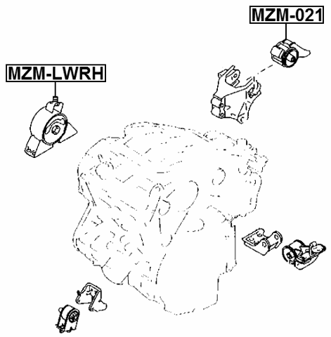 MZM-LWRH - RIGHT ENGINE MOUNT (HYDRO)