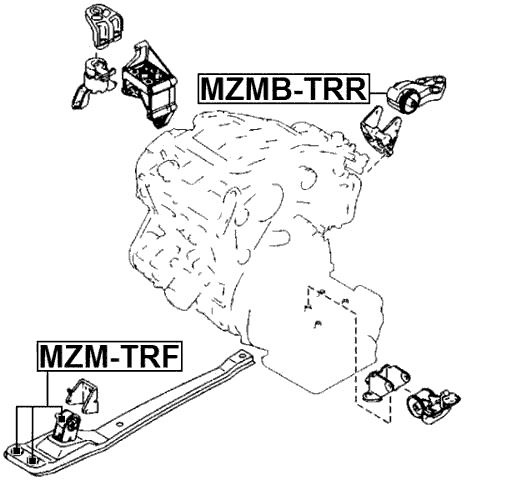MZMB-TRR - REAR ENGINE MOUNT BUSHING