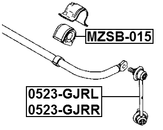 MZSB-015 - REAR STABILIZER BAR BUSH D12.4